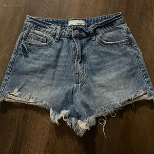 Distressed Blue Jean shorts
